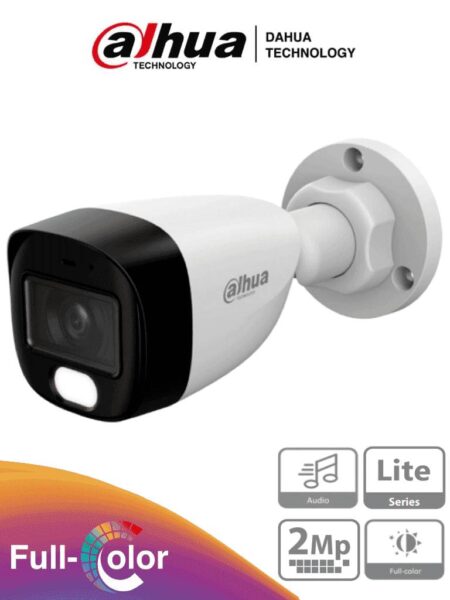 Camara Dahua Hac-Hfw1209Cm-A-LED-0280B-S3 – Cámara Bullet Full Color 1080P Lente De 2.8 Mm Y Ángulo De 108° –