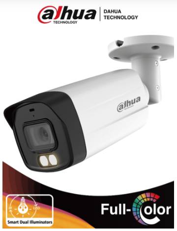 Dahua Hac-Hfw1509Tmn-Il-A – Cámara Bullet De 5 Mp Dual Inteligente Y Full Color. 2.8 Mm Y Un Ángulo De Visión De 111° – Micrófono, 40 Mts, Wdr De 130 Db