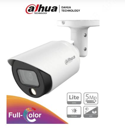 Dahua Hac-Hfw1509Tn-LED – Camara Bullet Full Color De 5 Megapixeles/ Lente De 2.8Mm/ 112 Grados/ Leds Para 20 Metros/ Metalica/ Wdr De 120 Db/ IP67/ –