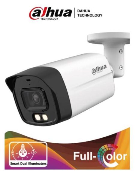 Dahua Hac-Hfw1801Tlmn-Il-A – Camara Bullet 4K/ Iluminador Dual Inteligente + Full Color/ Lente De 2.8 Mm/ 106°/ Microfono Integrado/ 40Ir – IP67