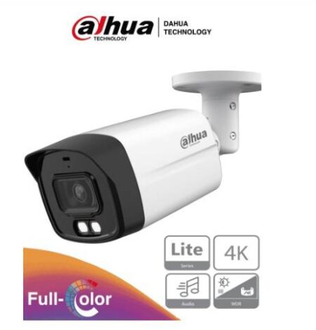 Dahua Hac-Hfw1809Tlm-A-LED – Camara Bullet 4K Full Color/ 8 Megapixeles/ Lente De 2.8Mm/ 106 Grados De Apertura/ Microfono Integrado/ 40 Ir –