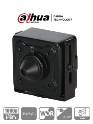 CAMARA HDCVI DAHUA PINHOLE HAC-HUM3201B-P 1080P 2MP/LENTE 2.8MM/103°DE APERTURA/1 ENTRADA DE AUDIO/WDR/BLC/HLC/STARLIGHT