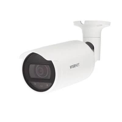 Camara Bala IP Hanwha An-Ol7022R 4Mpx/Lente 4Mm/Ir 25M/Wdr 120Db/Ip66/H.265/Wisestream/Modo Pasillo/PoE 802.3Af