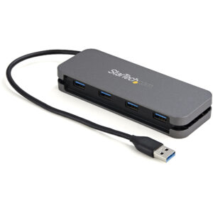 HUB DE 4 PUERTOS USB 3.0 5000 MBIT/S STARTECH NEGRO/GRIS, HB30AM4AB