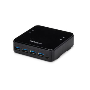 SWITCH CONMUTADOR USB 3.0 STARTECH HBS304A24A/4 PUERTOS ENTRADA Y 4 PUERTOS DE SALIDA/PARA COMPARTIR DISPOSITIVOS PERIFERICOS/COLOR NEGRO