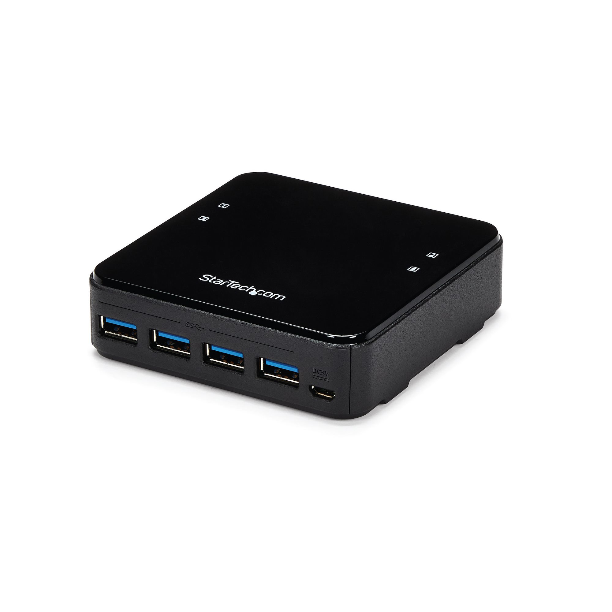 Switch Conmutador Usb 3.0 Startech Hbs304a24a/4 Puertos Entrada Y 4 Puertos De Salida/para Compartir Dispositivos Perifericos/color Negro