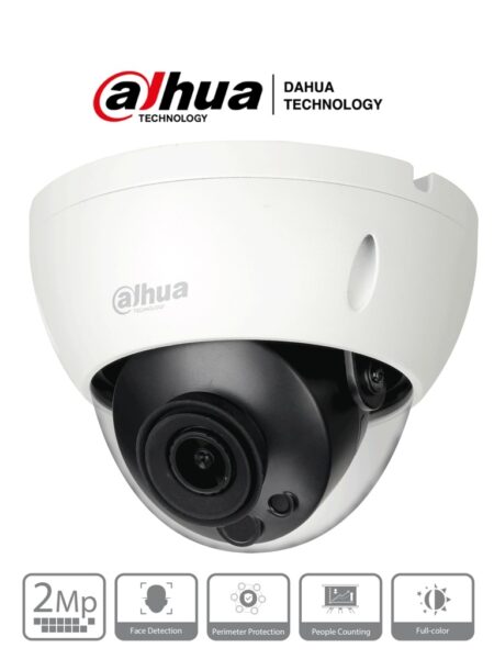 Dahua Ipc-Hdbw5241Rn-Ase-V2 – Cámara IP Antivandálica 2 Mp 2.8 Mm106°/ 50 Mts/Det Facial/Perimetral/ Conteo De Per/ Starlight/ Epoe/ H.265/ IP67/ Ik10 –