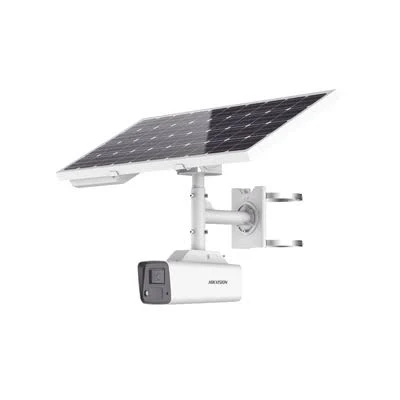 Kit Solar IP All In One C/Camara IP Bala Hikvision Ds-2Xs2T47G1-Ldh/4G/C18S40, 4Mpx/Lente 4Mm/Color Vu/Panel Solar/Bateria De Respaldo De Litio 23.2Ah/Conexion 4G