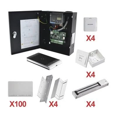 Kit De Control De Acceso Hikvision Con Tarjeta Para 4 Puertas, Software Ivms4200 Incluido, Kit-Tarjeta-04