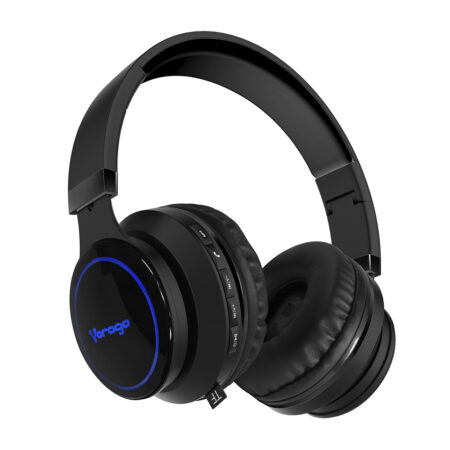 Diadema C/Microfono Inalambrico Vorago Hpb-201-LED Bluetooth Color Negro