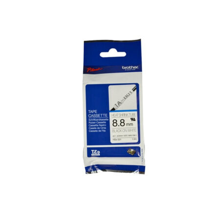 Etiqueta Blanca Continua Termoretráctil Brother Hse221 – De 8.8 Mm De Diámetro X 1.5 Mts De Largo. Impresión En Negro.