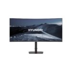 Monitor Gaming, Curvo, LED, Hyundai 34 Pulgadas Ht34Cgmbk01, Resolucion 3440X1440, 180Hz Negro
