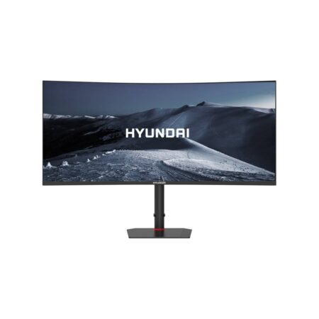 Monitor Gaming, Curvo, LED, Hyundai 34 Pulgadas Ht34Cgmbk01, Resolucion 3440X1440, 180Hz Negro
