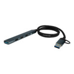 Concentrador Hub Vorago Hu-205 Slim 3 Tipo C + 1 USB 3.0 Adaptador C Y USB -