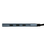Concentrador Hub Vorago Hu-205 Slim 3 Tipo C + 1 USB 3.0 Adaptador C Y USB -