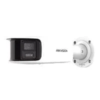 Camara Bala IP Hikvision Ds-2Cd2T87G2-Plsu/Sl(C) 8Mp/Panoramica/2 Lentes 4 Mm (180°)/Colorvu/PoE/Wdr 130°/MicroSD/Acusense/Luz Estroboscopica Y Alarma Audible