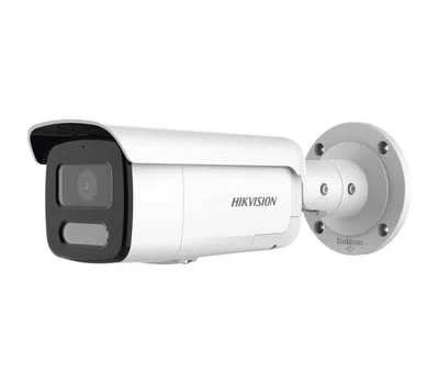 Camara Bala Turbohd Hikvision Ds-2Cd3087G2-Lsu(C) 8Mpx (4K)/Lente 2.8Mm/Luz Blanca 40 Mts/Exterior IP67/Wdr 130 Db/Entrada Y Salida De Audio Y Alarma/Captura Facial/Onvif/Micro SD/Microfono Integrado