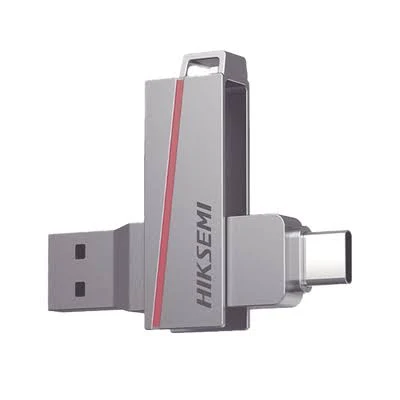 Memoria USB Dual 128Gb Hikvision Hs-USB-E307C/128G USB-C Y USB-A, Alta Velocidad, Metalica