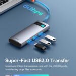 Hub USB-C Baseus B00052803811-00 7 Puertos/Hdmi4K@60Hz/Usb3.0/Pd/SD/Tf