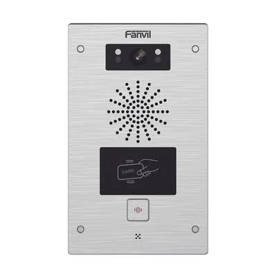 Videoportero Fanvil I32V 2Mp/2 Lineas Sip/2 Relevadores/Lector De Tarjeta Rfid/Compatible Con Nvr Hikvision Por Onvif/Con Boton Para Llamada/Anti-Vandalico/PoE/IP65 E Ik10/PoE