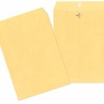 Caja C/100 Sobres Bolsa Manila T/Carta Amarillo C/Broche