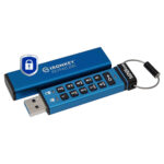 Memoria USB 128Gb Kingston Ikkp200/128Gb Ironkey Keypad 200, Usb3.2/IP68/Color Azul