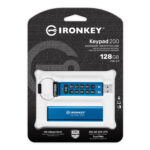 Memoria USB 128Gb Kingston Ikkp200/128Gb Ironkey Keypad 200, Usb3.2/IP68/Color Azul