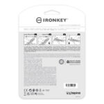Memoria USB 128Gb Kingston Ikkp200/128Gb Ironkey Keypad 200, Usb3.2/IP68/Color Azul