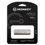 Memoria USB 128Gb Kingston Iklp50/128Gb, Locker+50, Xts-Aes-Usbtocloud, Color Plata