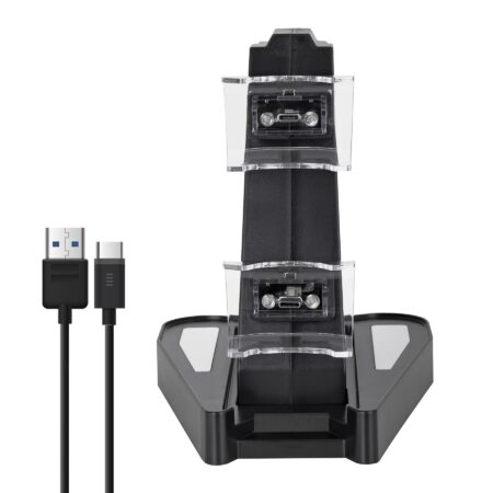 Immortal Cargador Dual Ps5 Carga 2Hrs – LED Indicador 170X118X170Mm 158G, 1 Año De Garantía