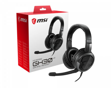 Diadema Audifono C/Microfono MSI Immerse Gh30 V2 Gaming Alambrico/3.5Mm/Negro