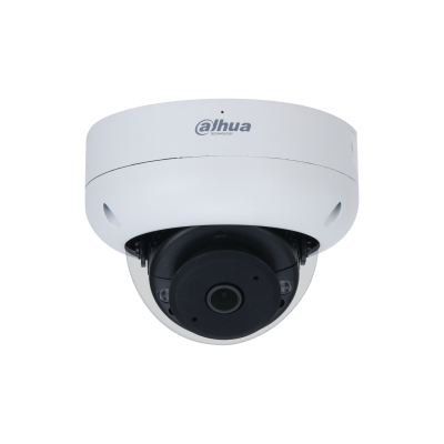 Camara Domo Dahua Ipc-Hdbw3441R-As-P, 4Mp/Lente 2.1 Mm/180°/Ir 15 Mts/PoE/Wdr/H.265+/IP67/Det. De Mov. Inteligente/Proteccion Perimetral