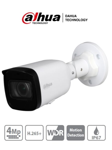 Dahua Ipc-Hfw1431T1-Zs-S4 – Camara IP Bullet De 4 Megapixeles/ Lente Motorizado De 2.8 A 12Mm/ H.265/ Ir De 50 Metros/ Wdr/ Ranura Para MicroSD/ IP67 –