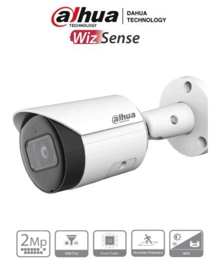 Dahua Ipc-Hfw2241S-S - Camara IP Bullet De 2 Mp - 2.8 Mm/ Wizsense/ 107 °/ Ir De 30 Metros/ Smd Plus/ Microfono / PoE/ Ranura Para MicroSD/ IP67