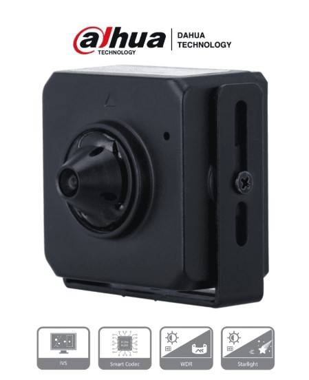 Dahua Ipc-Hum4231S-L4 – Camara IP Pinhole De 2 Megapixeles/ Lente De 2.8Mm/ 96 Grados De Apertura/ Microfono Integrado/ H.265/ 1 E S De Audio/ Wdr –