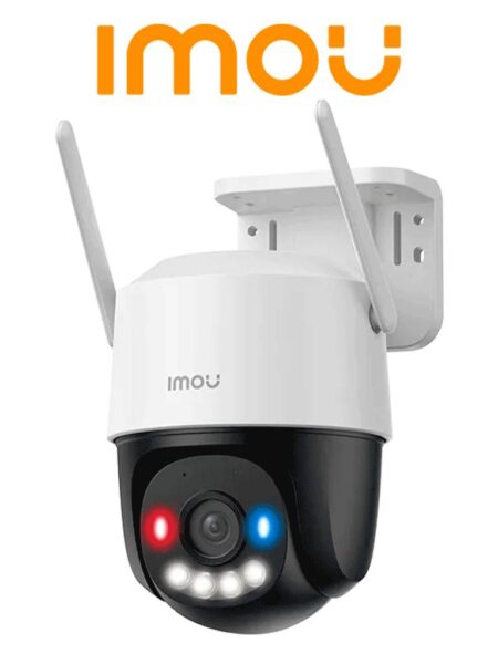 Camara WiFi Imou Cruiser Sc 3Mp/3.6Mm/Disuasion Activa Luces Rojo-Azul/Audio 2 Vias/30M Vision Nocturna Sirena De 110Db/Ip66/Smart Tracking/Ranura Para MicroSD/Ipc-K7Fn-3H0We