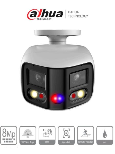 Camara Dahua Ipc-Pfw3849S-A180-As-Pv Cámara IP Bullet Wizsense 2X4Mp Con Visión De 180° –