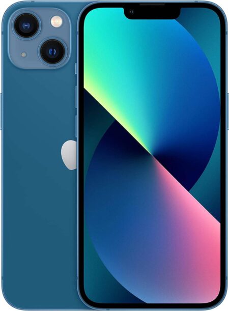 Apple Iphone 13 – 256 Gb, Azul – Totalmente Desbloqueado (Reacondicionado Grado A) Incluye Mica De Cristal Templado 9D, Cable De Datos Y Cargador De 20W