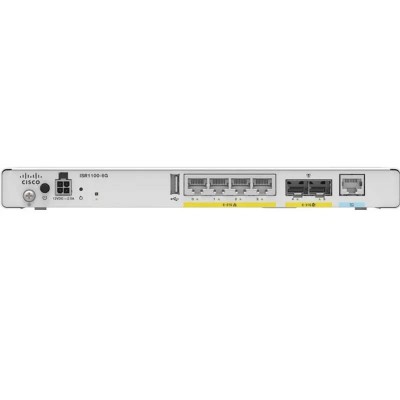 Router Isr1100 Series Con 4 Puertos WAN/LAN Ge Y 2 Puertos Sfp (Para Habilitarlos Con Fibra Óptica O Cobre) -