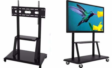 Soporte Movible Multimedia Screens Jc-Supit – Negro, Pantallas Interactivas