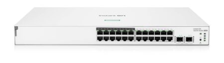 Switch Hpe Networking Instant On Jl813A De 24 Puertos Rj-45 10/100/1000/2 Puertos Sfp 1Gbe/Administrable/52 Gbps/Color Blanco