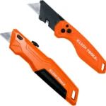 Juego De Navajas Multiusos Klein Tools 44312 Deslizable Y Plegable De 135º O 180º/Boton De Liberacion Rapida Y Facil/2 Piezas/Color Naranja