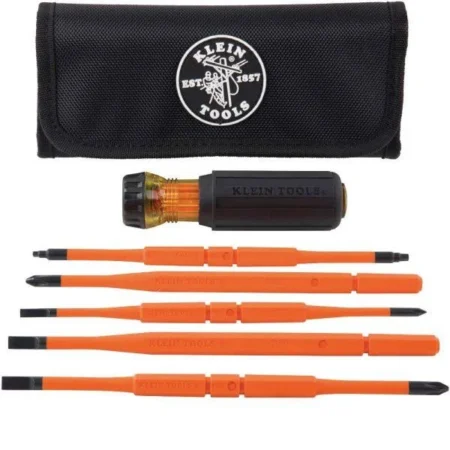 Juego De Desarmadores Klein Tools 32288 Intercambiables Con Aislamiento 8 En 1/Color Naranja
