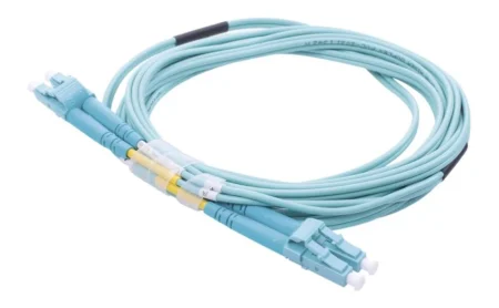 Jumper De Fibra Optica Multimodo Om3 50/125 Lc-Lc Ofnr Linkedpro Lp-Fom3-Lclc-R03 Color Aqua/3M/2.0 Mm/Duplex