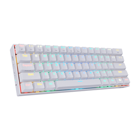 Teclado Mecanico Inalambrico Gamer Tkl Redragon Draconic K530W-Rgb Blanco/Switch Brown/USB-C