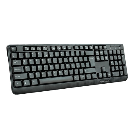 Teclado Multimedia Negro Vorago Kb-102 Interfase USB