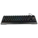 Teclado Gamer Vorago Start The Game Kb-506 Tkl Factor 65%, Rgb, Rueda Multimedia, Alámbrico, Anti Ghosting, USB Negro
