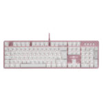 Teclado Mecánico Game Factor Kbg400-Pk-Rd - Switch Red, USB, Rosa Y Rojo