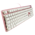 Teclado Mecánico Game Factor Kbg400-Pk-Rd - Switch Red, USB, Rosa Y Rojo
