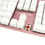 Teclado Mecánico Game Factor Kbg400-Pk-Rd - Switch Red, USB, Rosa Y Rojo